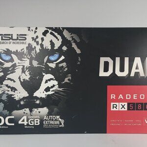 "NEW IN BOX" ASUS AMD Radeon RX 580 4GB GDDR5 Graphics Card (DUAL-RX580-O4G)